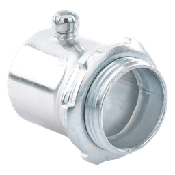 Conector 1" (25mm) pared delgada con tornillo tipo americano galvanizado etiqueta verde