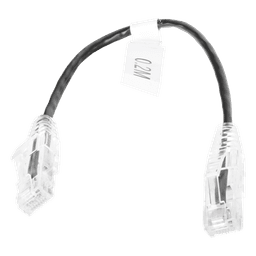 Cable de Parcheo Slim UTP Cat6 - 20 cm (7.87 Pulgadas) Negro Diámetro Reducido (28 AWG)