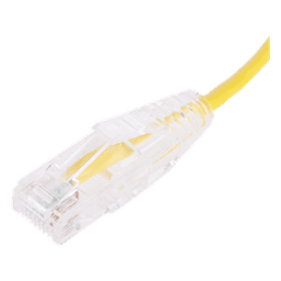 Cable de Parcheo Slim UTP Cat6 - 20 cm (7.87 Pulgadas) Amarillo Diámetro Reducido (28 AWG)