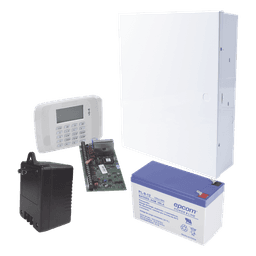 Kit de panel de alarma VISTA-48LA con gabinete, transformador y batería de respaldo de 9 Ah