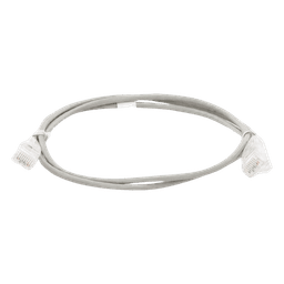 Cable de Parcheo Slim UTP Cat6 - 1 Metro (3.28 Pies), Gris, Diámetro Reducido (28 AWG)
