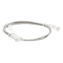 Cable de Parcheo Slim UTP Cat6 - 1 Metro (3.28 Pies), Gris, Diámetro Reducido (28 AWG)