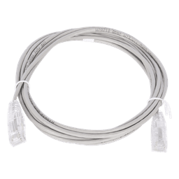 Cable de Parcheo Slim UTP Cat6 - 2 Metros (6.56 Pies) Gris Diámetro Reducido (28 AWG)