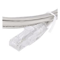 Cable de Parcheo Slim UTP Cat6 - 2 Metros (6.56 Pies) Gris Diámetro Reducido (28 AWG)