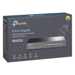 Switch PoE+ / 8 Puertos Gigabit / 126W Total / 30W por Puerto / Escritorio o Rack