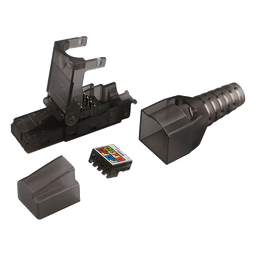 Plug RJ45 / Cat 6A UTP / Sin Herramienta / 50µ Oro / -40°C a 70°C / 22-26 AWG