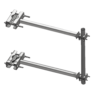 Brazo Lateral para Torre Autosoportada / Tubo 2' Cédula 30 / Altura 60 cm / Separación 60 cm / Acero ASTM A-36 / Galvanizado por Inmersión