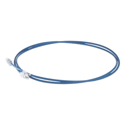 Patch Cord Cat6A, Diametro Reducido 28 AWG, Blindado S/FTP, CM/LS0H, 1 Metro (3.28 Pies), Color Azul