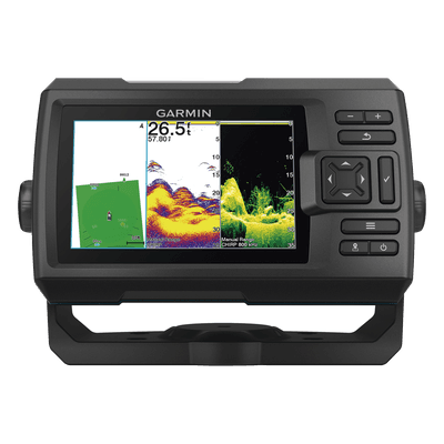 Ecosonda GPS / Pantalla WVGA 5.0" / Resolución 800x480 / CHIRP Tradicional y ClearVü / 500 W RMS / Transductor GT20 Incluido / IPX7