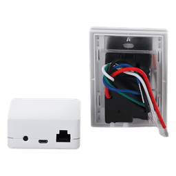 Kit de inicio Caseta Wireless con hub Smart Bridge, interruptor on/off inteligente de 5 A con neutro y placa Claro, control por app y asistentes de voz