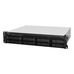 Servidor de Almacenamiento en Red Synology RackStation RS1221RP+ | 8 Bahías | Expandible a 12 Bahías | CPU AMD Ryzen V1500B | 4 GB DDR4 ECC | RAID Soportado | 10/25GbE | Virtualización Certificada | Protección de Datos Integral