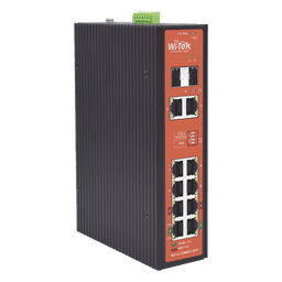 Switch PoE Industrial / 8 Puertos Gigabit + 2 SFP Combo / Extensión 250 m (820 ft) / PoE 300W / Protección 6 kV / -40°C a 80°C / Alimentación Dual 12-57 VCC