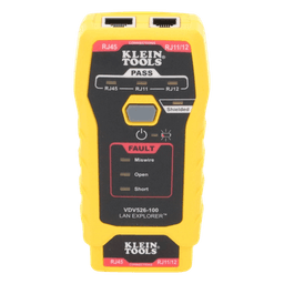 Probador de Cables de Red / Prueba Cat3, Cat5e, Cat6/6a / Transmisor Remoto Integrado / LED de Estado / Batería 9V 80 h / 116 g