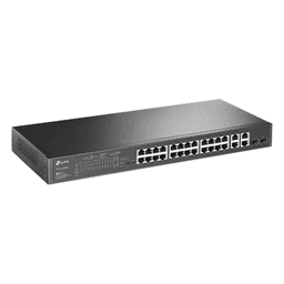 Switch PoE+ Administrable / 24 Puertos 10/100 Mbps / 4 Puertos Gigabit / 2 SFP Combo / 250W / SDN / 12.8 Gbps