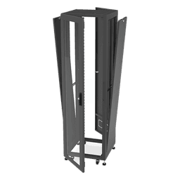 Gabinete Rack 19" / 42UR / 600 x 600 mm / Puerta Seguridad 3 Puntos / Cristal Templado / Laterales Desmontables