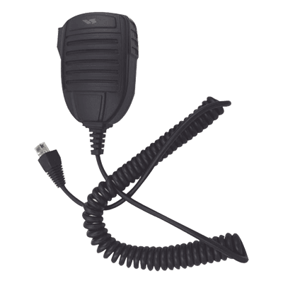 Micrófono para Radio Móvil / Conector 8 Pines / IP54 / Cable PU con Kevlar / 40 kg Resistencia / PTT con Guantes