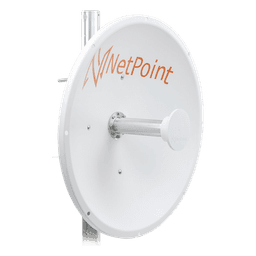 Antena Parabólica Direccional / 4.9-6.4 GHz / Ganancia 30 dBi / Dual Slant 45° y 90° / Alcance 30 km (98,425 ft) / Diámetro 60 cm (23.6 in)