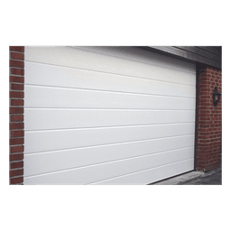 Puerta de Garage / Línea Central / Color Blanco / 8×7 pies (2.4×2.1 m) / Aislada / Estilo Americano / 4 Secciones