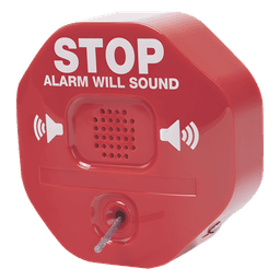 Alarma de Extintor Inalámbrica / Sirena 95/105 dB / Señal Visual Disuasoria / Alimentación 9V o 12-24V DC / Transmisión Inalámbrica a Receptor
