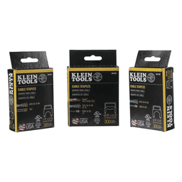 Grapas para cable / Aislamiento plástico UL / 300 piezas / 9 mm x 15 mm / 0.35 x 0.59 in / NM Romex 14/3, 12/3
