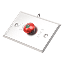 Botón de Parada de Emergencia / Contacto NO/NC / LED 12 VCC / Acero Inoxidable / Ø 16 mm / Placa 115 x 70 x 32 mm