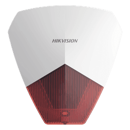 Sirena Estrobo Cableada Hikvision DS-PS1-R / 105 dB / LED Rojo / IP54 / 12V CC / Compatible con Paneles de Alarma