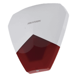 Sirena Estrobo Cableada Hikvision DS-PS1-R / 105 dB / LED Rojo / IP54 / 12V CC / Compatible con Paneles de Alarma