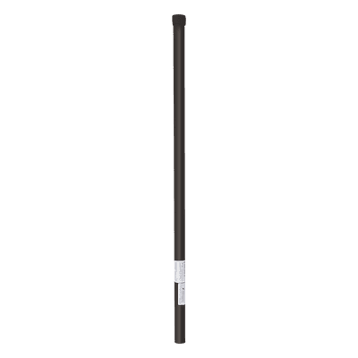 Poste de ESQUINA color Negro para Cerca Electrificada. Tubo Galvanizado cal. 18 de 1" Diam. y 0.8m Alto con Tapón, ideal para 3 aisladores