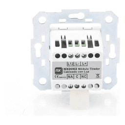 Módulo de Pared para Tirador de Baño / LED Indicador Rojo / Contacto NC Supervisado / IP54 / 12 VCC / 44 mm