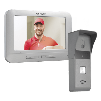 Kit de Videoportero Analógico con Pantalla LCD a Color de 7" / Frente de Calle para Exterior IP65 / Salida de Relevador 