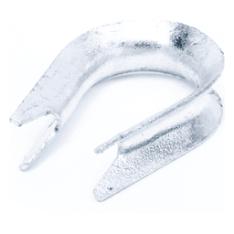 Guardacabo / Acero Galvanizado en Caliente / 18.5 x 82 mm / 0.06 x 0.27 ft / Compatible Remates Delt-001 a Delt-005 / Fibra Óptica ADSS y Figura 8