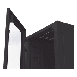 Gabinete de Piso para Telecomunicaciones / 45 UR / 1200 mm (3.94 ft) Profundidad / Carga 1300 kg / Puerta con Cristal Templado / 4 Postes Ajustables