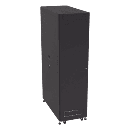 Gabinete de Piso para Telecomunicaciones / 45 UR / 1200 mm (3.94 ft) Profundidad / Carga 1300 kg / Puerta con Cristal Templado / 4 Postes Ajustables