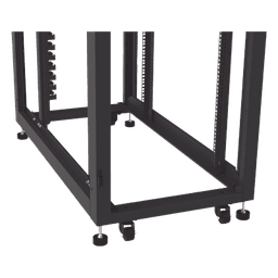 Gabinete de Piso para Telecomunicaciones / 45 UR / 1200 mm (3.94 ft) Profundidad / Carga 1300 kg / Puerta con Cristal Templado / 4 Postes Ajustables