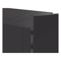 Gabinete de Piso para Telecomunicaciones / 45 UR / 1200 mm (3.94 ft) Profundidad / Carga 1300 kg / Puerta con Cristal Templado / 4 Postes Ajustables