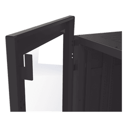 Gabinete de Piso para Telecomunicaciones / 45 UR / 1200 mm (3.94 ft) Profundidad / Carga 1300 kg / Puerta con Cristal Templado / 4 Postes Ajustables