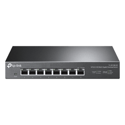 Switch no administrable / 8 puertos 2.5G / 40 Gbps switching / Fanless / Auto-negociación 100M/1G/2.5G