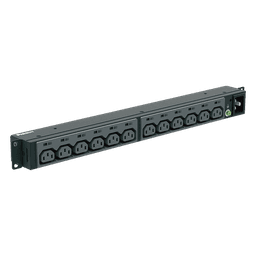 PDU Básico para Rack / 13 Contactos IEC C13 / 20 A / 220 Vca / Instalación Horizontal 1U / Cable 3 m (9.8 ft)