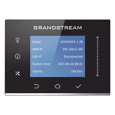 IP-PBX UCM6302A / 500 Usuarios / 75 Llamadas Simultáneas / 2 FXO + 2 FXS / 3 Puertos Gigabit PoE+ / Solución Híbrida On-Premise y Cloud