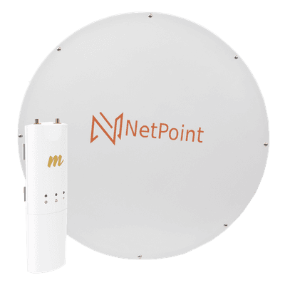 Kit Radio Backhaul / 500 Mbps / 30 dBi / 32 km / 4.9-6.4 GHz / PoE