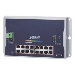 Switch Industrial Administrable Capa 2 de Pared / 16 Puertos PoE 802.3at Gigabit / 2 Puertos SFP / IP40 / -10 a 60 °C / 240W