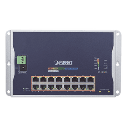 Switch Industrial Administrable Capa 2 de Pared / 16 Puertos PoE 802.3at Gigabit / 2 Puertos SFP / IP40 / -10 a 60 °C / 240W