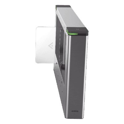 Torniquete DERECHO tipo Swing para Carril de 90 cms / Incluye Panel y Lector de Tarjeta / TCP/IP / Administrable por iVMS-4200 (Requiere Torniquete Izquierdo) / 6,000,000 MCBF / 12 Pares de IR 