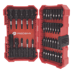 Juego de Puntas para Taladro / 42 Piezas / Entrada Hexagonal 1/4" / Acero S2 / Estuche Resistente a Impactos