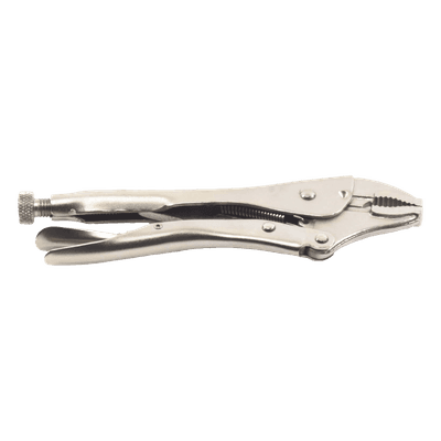 Pinza Perra Ajustable de Presión de 10”. Quijada Curva con Corta Alambre. Acero CR-V