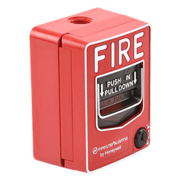 Estación Manual de Alarma Contra Incendio / Doble Acción / Uso Exterior / Cerradura de Llave / Contacto SPST 0.25 A / Policarbonato Rojo