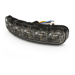 Luz Auxiliar de 12 LED, Rojo /Blanco, Lente Transparente