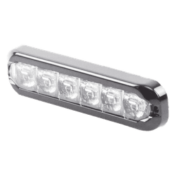 Luz Auxiliar de 12 LED, Rojo /Blanco, Lente Transparente