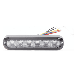 Luz Auxiliar de 12 LED, Rojo /Blanco, Lente Transparente