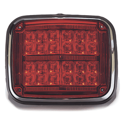 Luz de Advertencia LED / 8 x 6" (203 x 152 mm) / 24 LEDs / IP67 / 12-30 VCC / Patrones Múltiples / SAE-ECE
